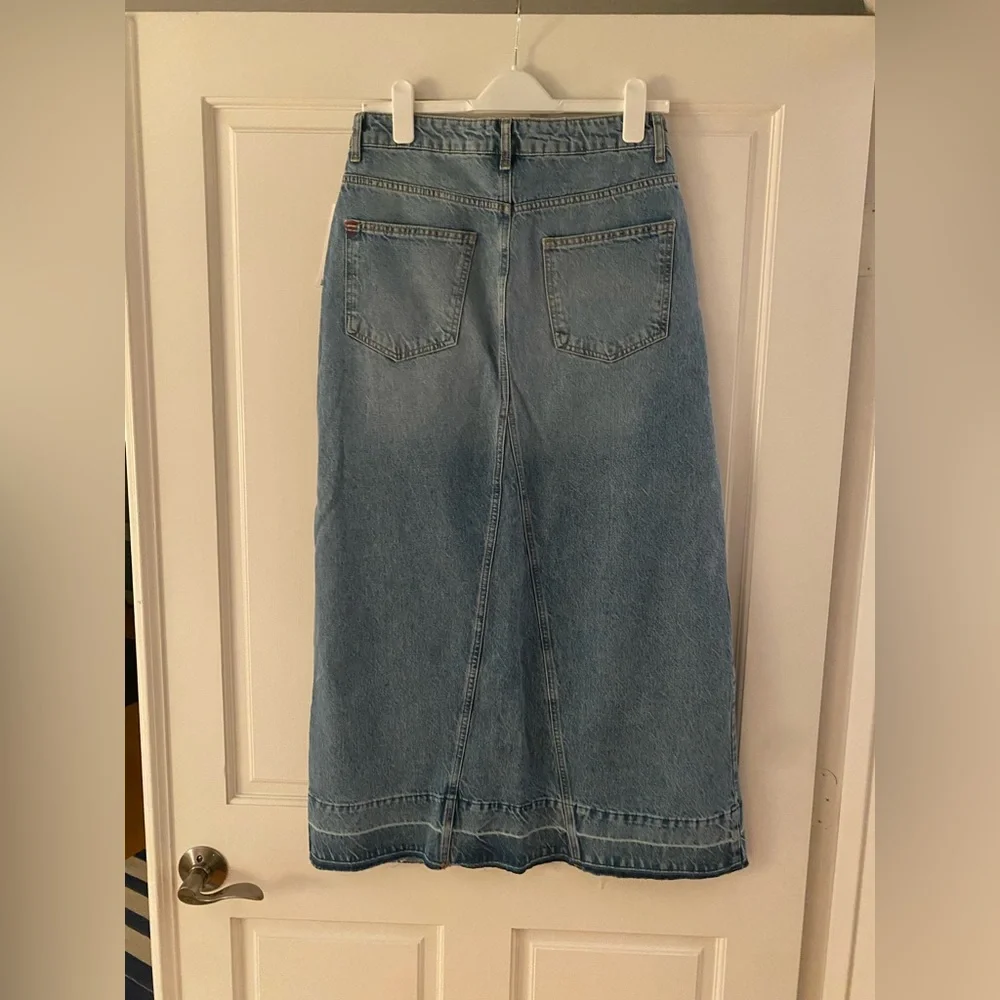 BDG Mandi A-Line Denim Maxi Skirt in Light Blue - Picture 10 of 10